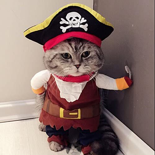 Cartoon Funny Pet Clothes Disguise Pirate Dog Cat Costume Suit Corsair For Party Use In Summer