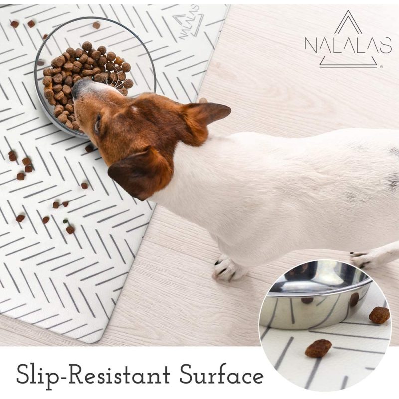 Eco-Friendly and Non-Toxic Pet Food Mat Easy to Clean Waterproof Nonslip Mat for Dog Bowls and Water