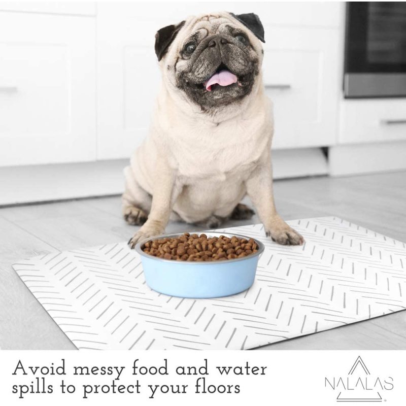 Eco-Friendly and Non-Toxic Pet Food Mat Easy to Clean Waterproof Nonslip Mat for Dog Bowls and Water