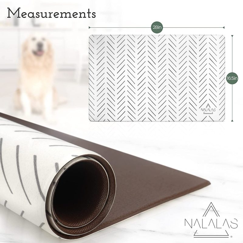 Eco-Friendly and Non-Toxic Pet Food Mat Easy to Clean Waterproof Nonslip Mat for Dog Bowls and Water