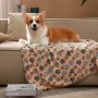 Dog Puppy Cat Paw Fleece Pet Blanket Throw for Dog Fluffy Premium