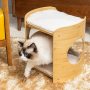 Cat Tree for Indoor Cats,2 teirs Cat Tower with Cat Bed,Modern Pet Furniture for Cats and Small Dogs