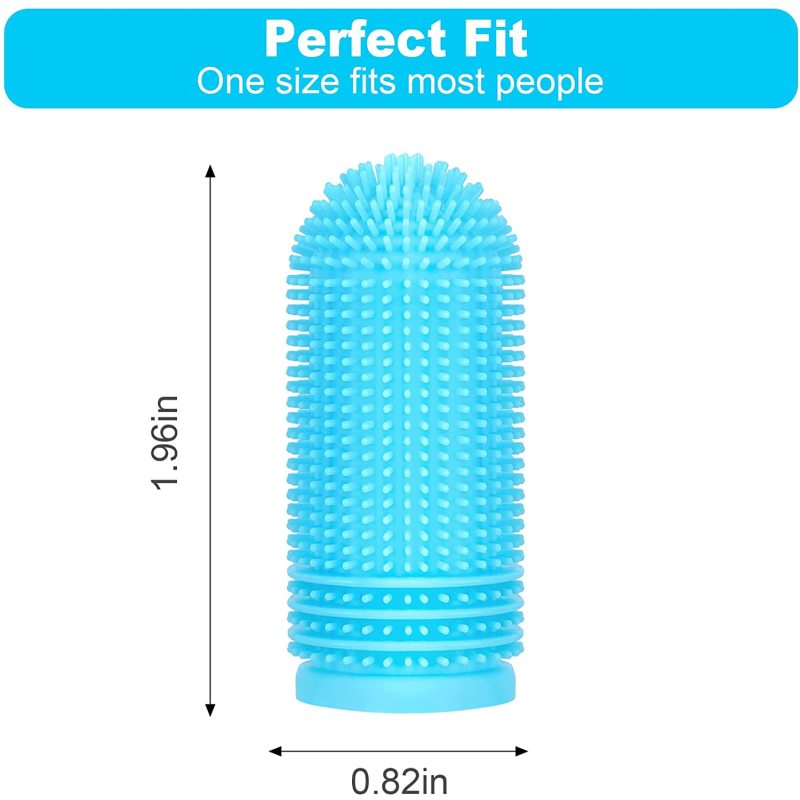 2 Pack Dog Finger Toothbrush for Dog Teeth Cleaning Kit