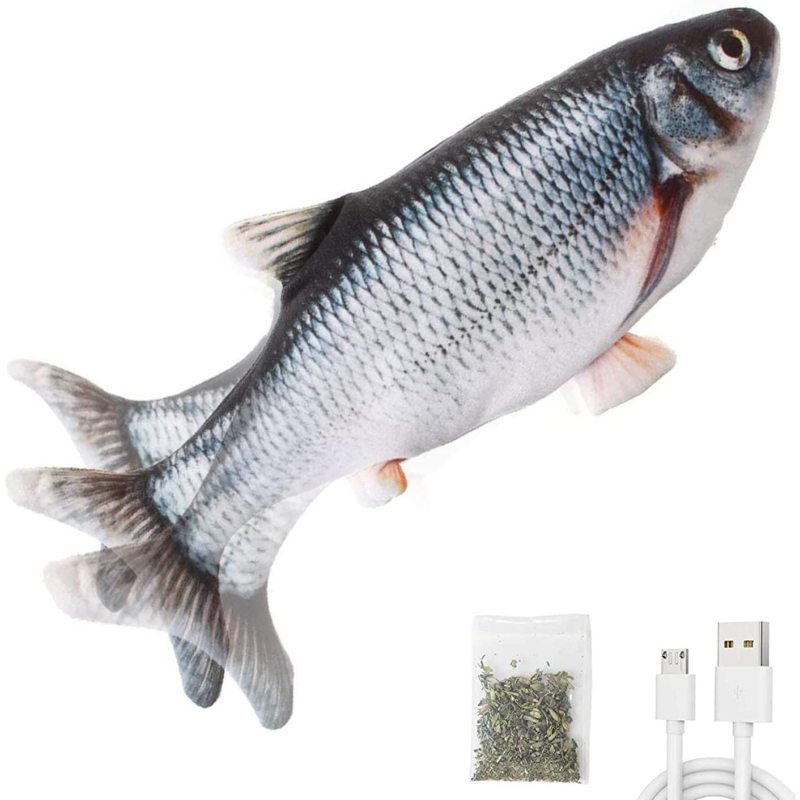 Interactive Cat Kicker Fish Toy Flopping Fish For Cat Realistic Moving