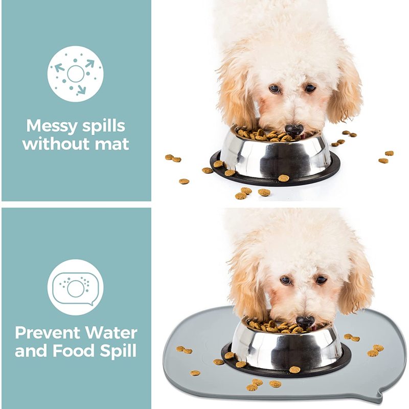 Washable Feeder Met Pet Bowl Pad Waterproof Feeding Tray for Food