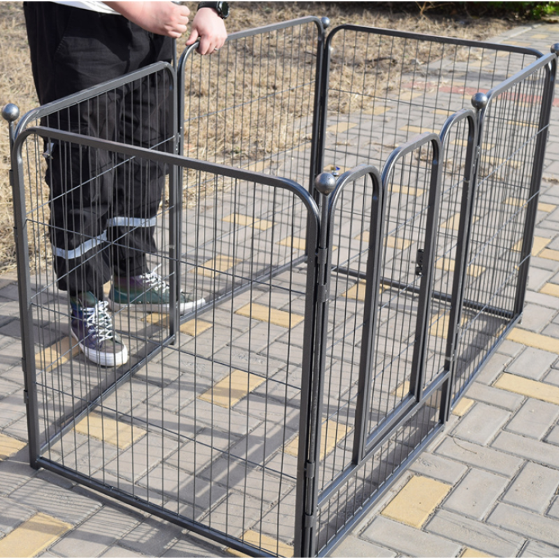 Portable Durable Metal Dog Fence With Cover And Lock For Camping High quality portable dog cages