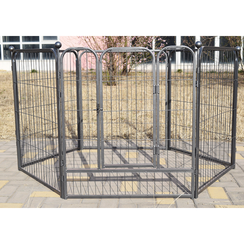 Portable Durable Metal Dog Fence With Cover And Lock For Camping High quality portable dog cages