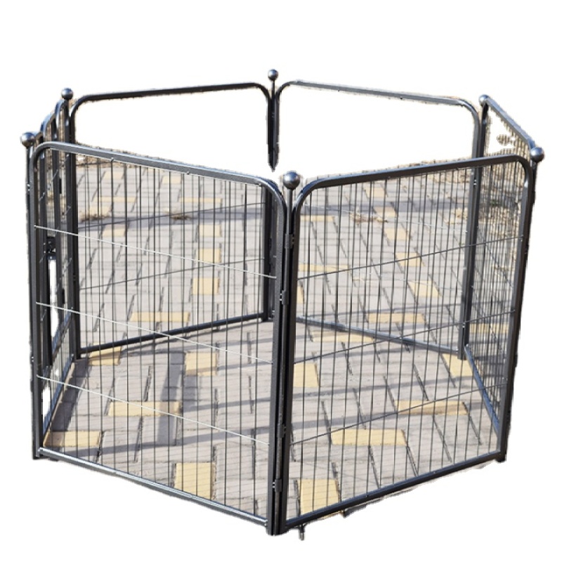Portable Durable Metal Dog Fence With Cover And Lock For Camping High quality portable dog cages