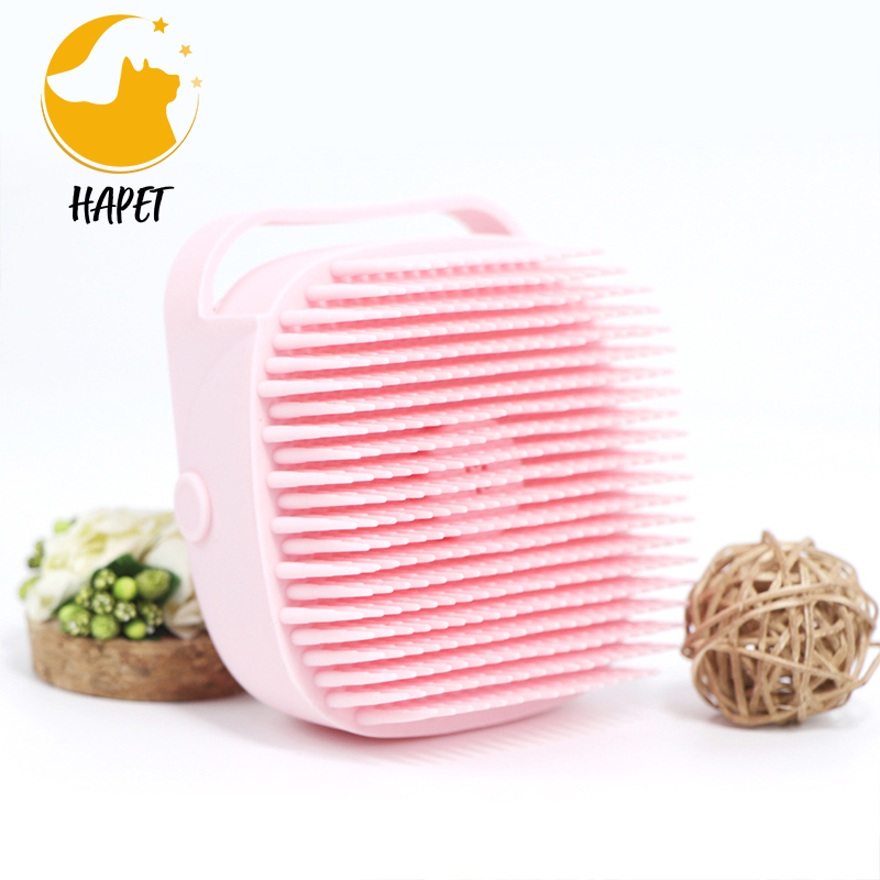 2 in 1 Dog Bath Brush Pet Bath Brush with Soap Dispenser Pet Bath Massage Brush