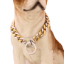 Pet Chain Collars Necklace Gold Multi Colors Big Ring Clasps Durable Stainless Steel Big Dog Collars