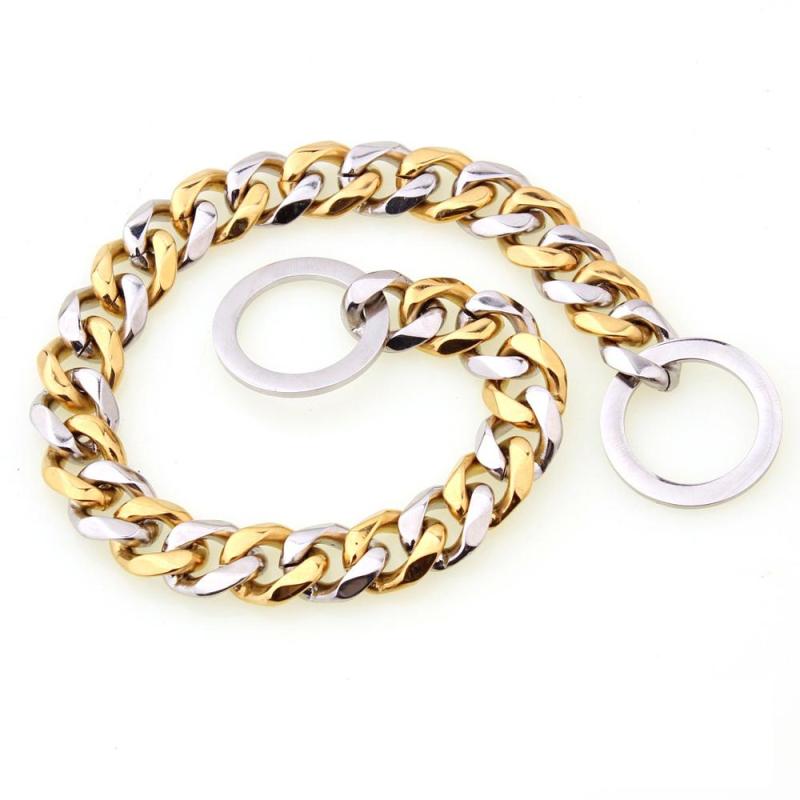 Pet Chain Collars Necklace Gold Multi Colors Big Ring Clasps Durable Stainless Steel Big Dog Collars