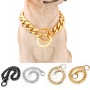 Pet Chain Collars Necklace Gold Multi Colors Big Ring Clasps Durable Stainless Steel Big Dog Collars