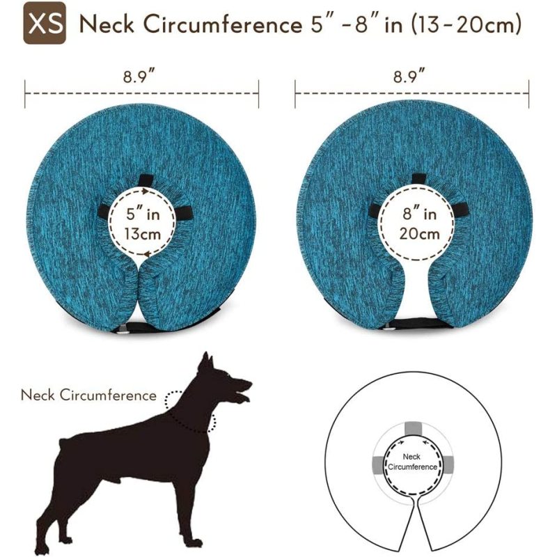 Pet Inflatable Collar Soft Protective Dog Cone Collar Protective Recovery Cone for Dogs and Cats