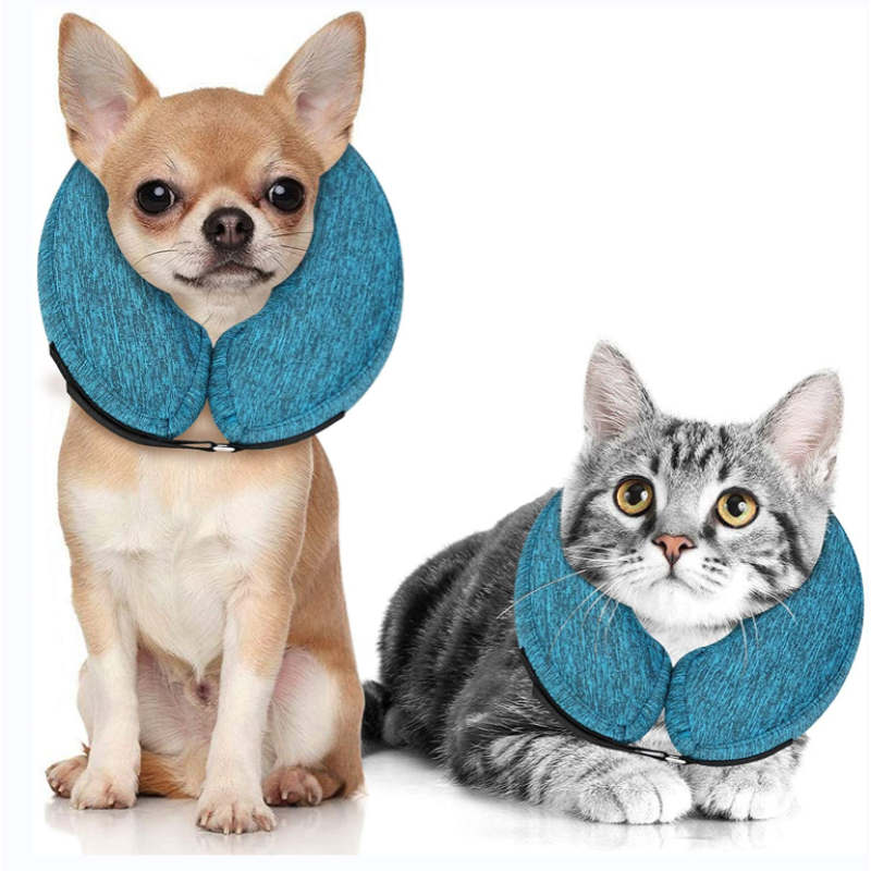 Pet Inflatable Collar Soft Protective Dog Cone Collar Protective Recovery Cone for Dogs and Cats