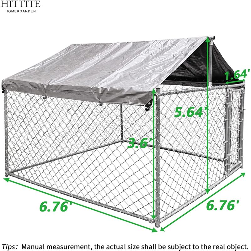 Waterproof UV-Resistant Cover Outdoor Fence Dog Cage Secure Lock