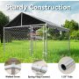 Waterproof UV-Resistant Cover Outdoor Fence Dog Cage Secure Lock