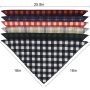 Plaid Bandana for Dogs 6 Pack Premium Polyester Fabric Handkerchiefs Dog Scarfs Triangle Bibs Apparel Accessories Dog Scarfs