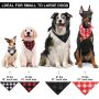 Plaid Bandana for Dogs 6 Pack Premium Polyester Fabric Handkerchiefs Dog Scarfs Triangle Bibs Apparel Accessories Dog Scarfs