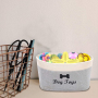 Weave Rope Dog Toy Box Baskets with Handle for Toy Storage Pet Toy Storage Boxes