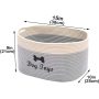 Weave Rope Dog Toy Box Baskets with Handle for Toy Storage Pet Toy Storage Boxes