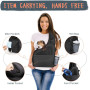 Hands Free Papoose  Pet Dog Sling Carrier Breathable Mesh Hard Bottom