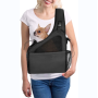 Hands Free Papoose  Pet Dog Sling Carrier Breathable Mesh Hard Bottom