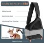 Hands Free Papoose  Pet Dog Sling Carrier Breathable Mesh Hard Bottom