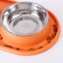 Pet Feeding Stainless Steel Bowl Silicone Slow Food Bowl Anti Choking Feeder Pet Double Bowl Silicone