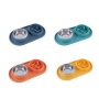 Pet Feeding Stainless Steel Bowl Silicone Slow Food Bowl Anti Choking Feeder Pet Double Bowl Silicone
