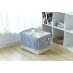 Storage Bins Rectangular Fabric Storage Organizer Basket with Cotton Handles for Stuff Storage