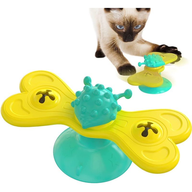 Interactive Ball  Cats Windmill Toys with Suction Cup for Indoor