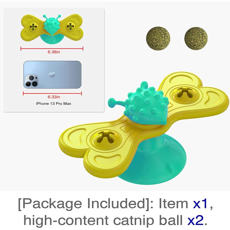 Interactive Ball  Cats Windmill Toys with Suction Cup for Indoor