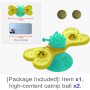 Interactive Ball  Cats Windmill Toys with Suction Cup for Indoor