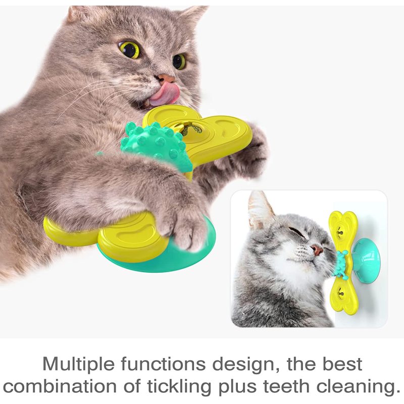 Interactive Ball  Cats Windmill Toys with Suction Cup for Indoor