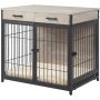 Decorative Pet Wooden Wire Dog Kennel Furniture Style Dog Crate