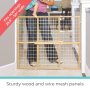 Installs in Wide Opening Without damaging Wall Extra Wide Wire Mesh Baby Gate Pressure Mount In The Living Room