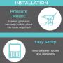 Installs in Wide Opening Without damaging Wall Extra Wide Wire Mesh Baby Gate Pressure Mount In The Living Room