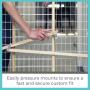 Installs in Wide Opening Without damaging Wall Extra Wide Wire Mesh Baby Gate Pressure Mount In The Living Room