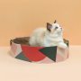 Indoor Cats Oval Shape Scratcher Cardboard Bed Pad Recycle Corrugate