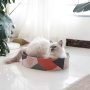 Indoor Cats Oval Shape Scratcher Cardboard Bed Pad Recycle Corrugate