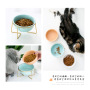 Travel Pet Feeder With Stainless Steel Stand Ceramics Cat Dog Bowl For Pet