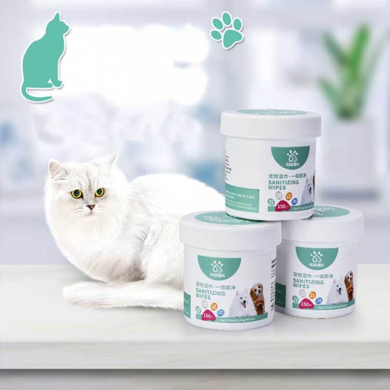 Pet Cleaning tissue  For Cat Dog Fragrance Free Natural Pet tissue For Cleaning Face Butt Eyes Ears Paws Teeth 150 Cts