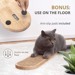 Vertical Wall Mounted Cat Scratching Post Wooden Sisal Cat Scratcher For Indoor Cute Modern Cat Wall Furniture