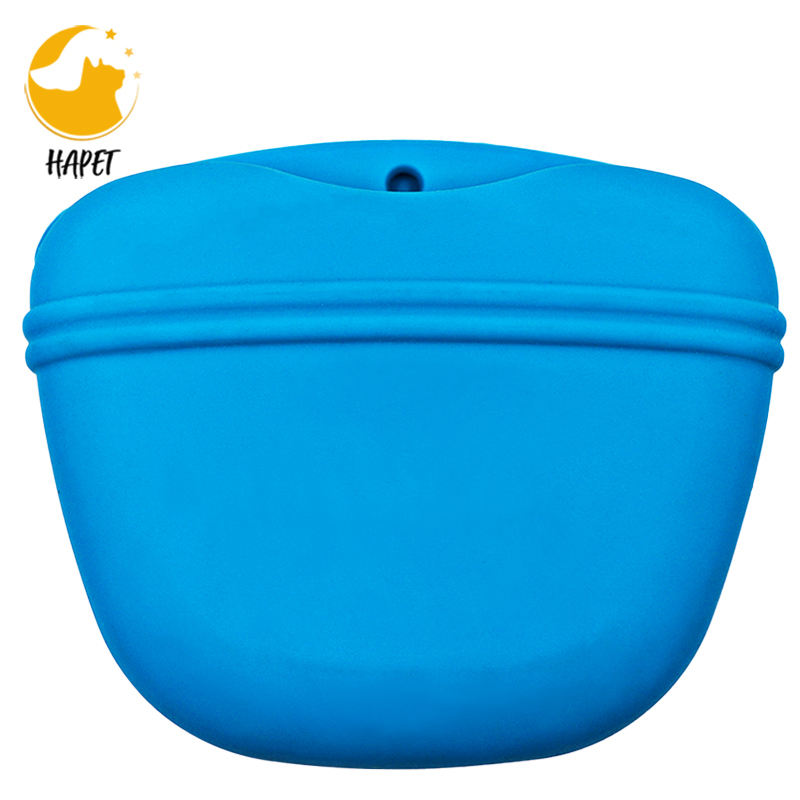 Silicone Pet Treat Pouch Pet Training Food Dispenser Outdoor Portable Pet Waist Bag