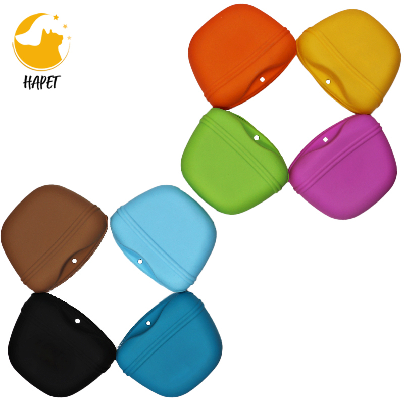 Silicone Pet Treat Pouch Pet Training Food Dispenser Outdoor Portable Pet Waist Bag