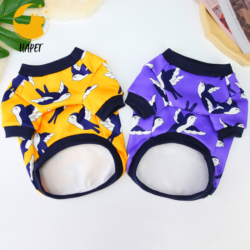 Dog Shirts Pet Printed Clothes Breathable Soft Dog Outfit Sweatshirt Clothing