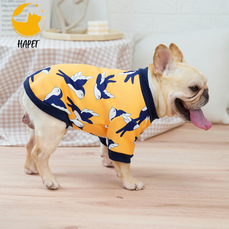 Dog Shirts Pet Printed Clothes Breathable Soft Dog Outfit Sweatshirt Clothing