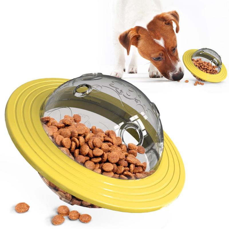 UFO Slow Feeder Interactive Dog Toy Interesting Dog Bowl Dispenser