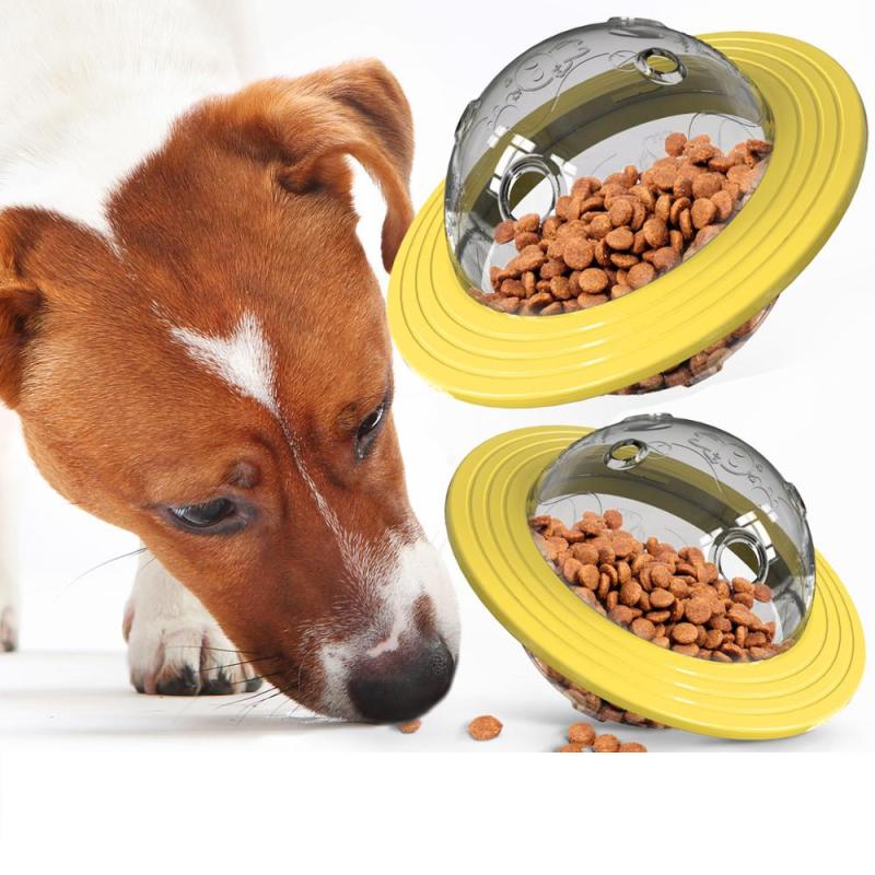 UFO Slow Feeder Interactive Dog Toy Interesting Dog Bowl Dispenser