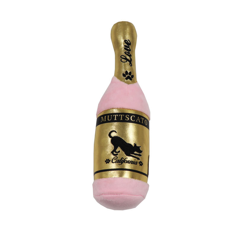 Wine bottle Interactive Dog Chew Toy Plush Squeaky Inside Soft Plush Toys